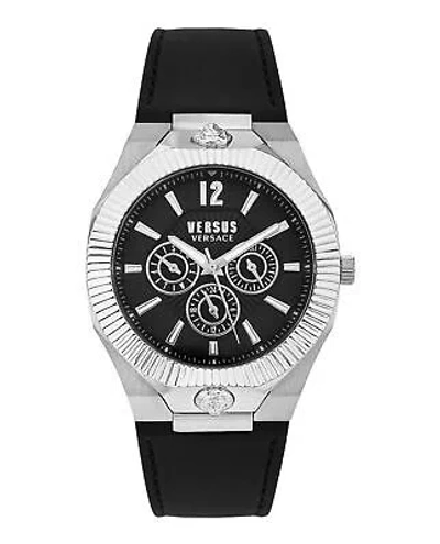 Pre-owned Versus Versace Mens Echo Park Multifunction Stainless Steel 42mm Strap Fashion
