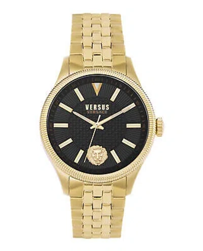 Pre-owned Versus Versace Mens Gold 45mm Bracelet Fashion Watch