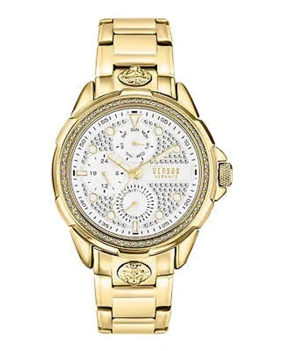 Pre-owned Versus Versace Mens Gold 46mm Bracelet Fashion Watch