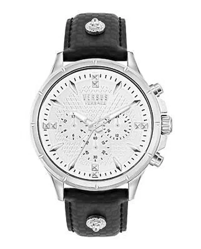 Pre-owned Versus Versace Mens Stainless Steel 45mm Strap Fashion Watch