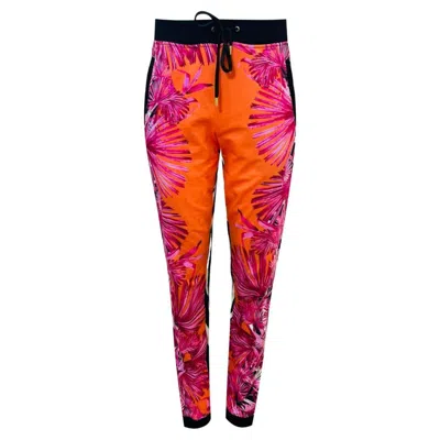 Pre-owned Versus Versace Printed Cotton Trousers In Red
