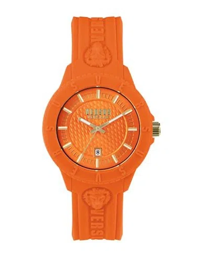 Versus Versace Tokyo R Strap Watch Man Wrist Watch Orange Size - Stainless Steel