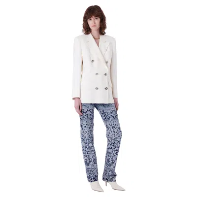Pre-owned Versus Versace Vintage 1990's White Double Breasted Blazer