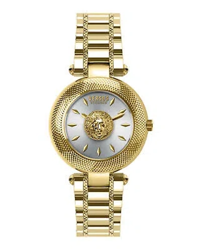 Pre-owned Versus Versace Womens Brick Lane Gold 36mm Bracelet Fashion Watch