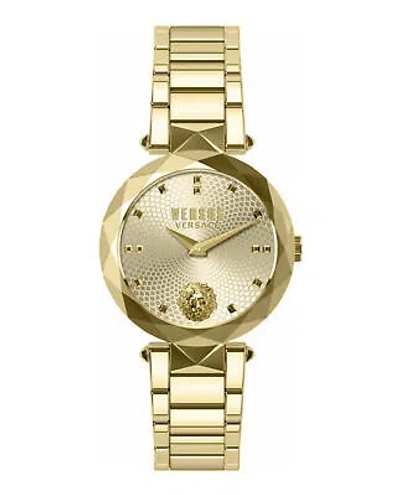Pre-owned Versus Versace Womens Covent Garden Gold 36mm Bracelet Fashion Watch