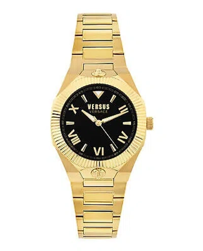 Pre-owned Versus Versace Womens Echo Park Gold 36mm Bracelet Fashion Watch
