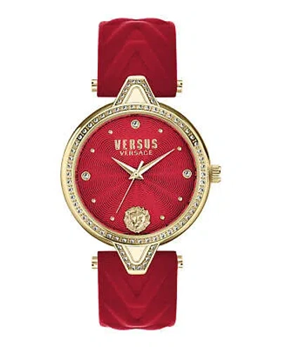 Pre-owned Versus Versace Womens Gold 34mm Strap Fashion Watch