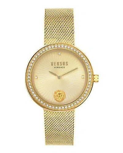 Pre-owned Versus Versace Womens Gold 35mm Bracelet Fashion Watch