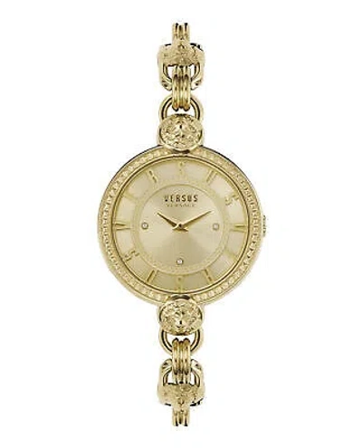 Pre-owned Versus Versace Womens Gold 36mm Bracelet Fashion Watch