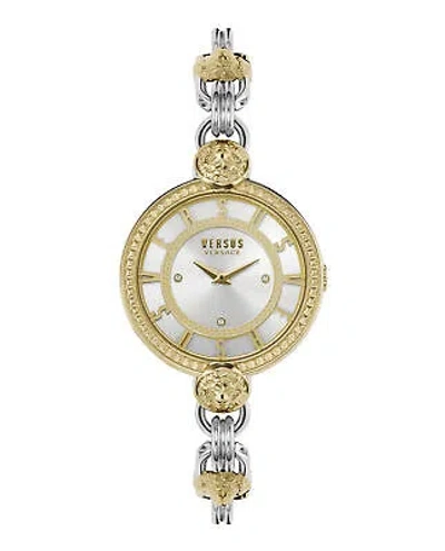 Pre-owned Versus Versace Womens Gold 36mm Bracelet Fashion Watch