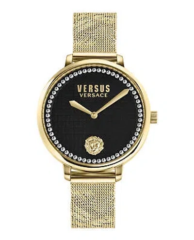 Pre-owned Versus Versace Womens Gold 36mm Bracelet Fashion Watch