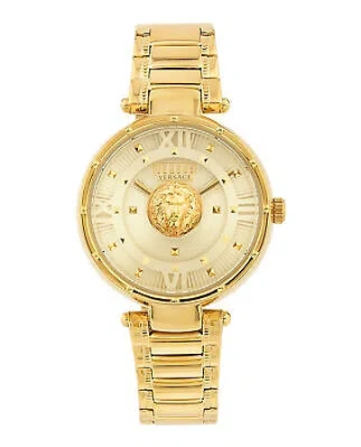 Pre-owned Versus Versace Womens Gold 38mm Bracelet Fashion Watch