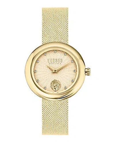 Pre-owned Versus Versace Womens Lea Gold 35mm Bracelet Fashion Watch