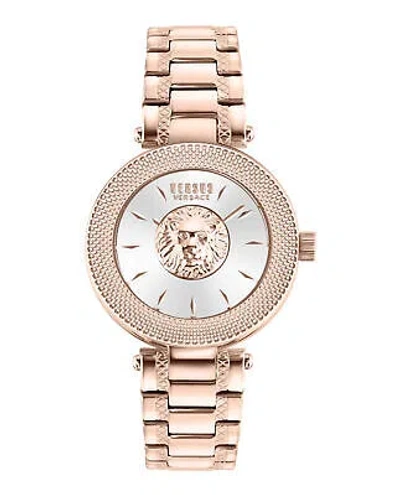 Pre-owned Versus Versace Womens Rose Gold 36mm Bracelet Fashion Watch
