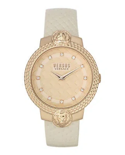 Pre-owned Versus Versace Womens Rosegold 38mm Strap Fashion Watch