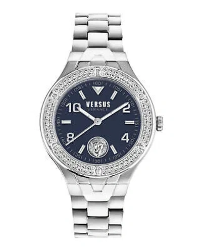 Pre-owned Versus Versace Womens Vittoria Crystal Stainless Steel 38mm Bracelet Fashion