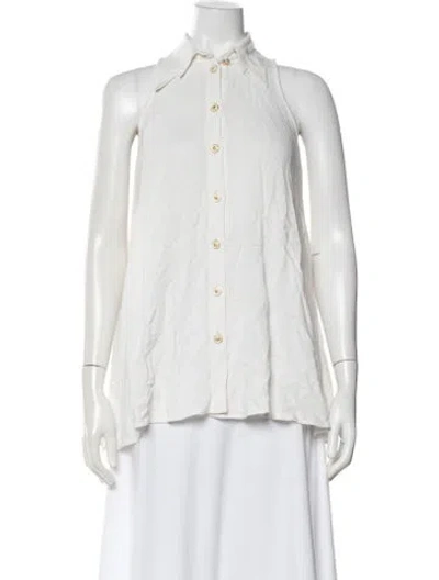 Pre-owned Versus Vintage 1990's Button-up Top In Neutral