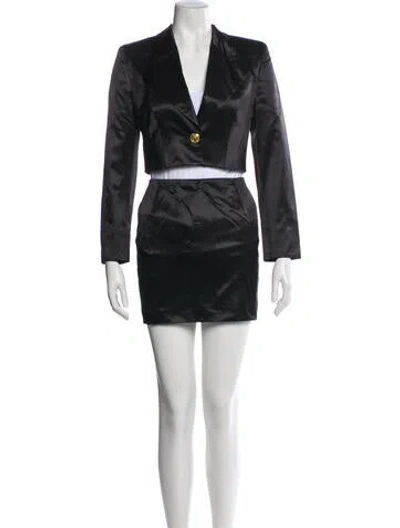 Pre-owned Versus Vintage 1990's Skirt Set In Black