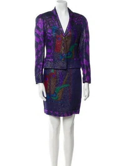 Pre-owned Versus Vintage 1990's Skirt Set In Blue