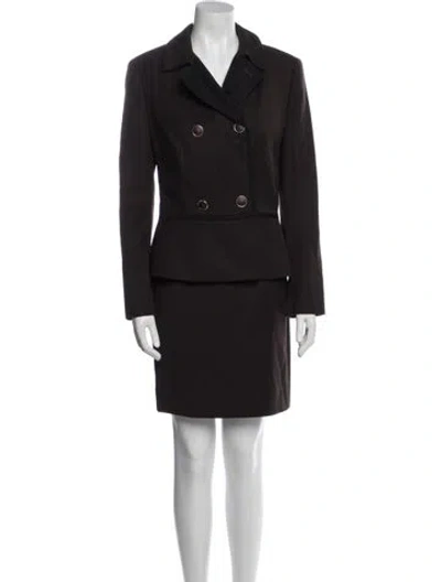 Pre-owned Versus Vintage 1990's Skirt Suit In Brown