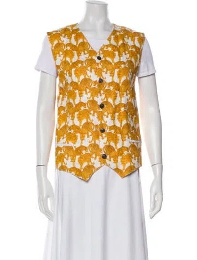 Pre-owned Versus Vintage 1990's Vest In Yellow