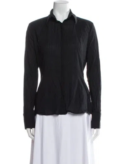 Pre-owned Versus Vintage 2000's Button-up Top In Black