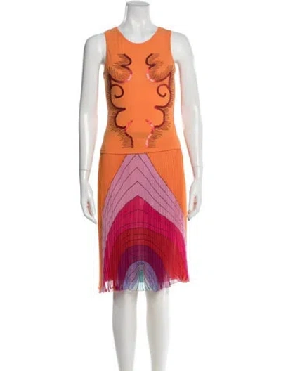 Pre-owned Versus Vintage 2000 Skirt Set In Orange