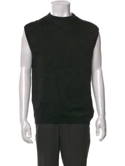 Pre-owned Versus Vintage 2000's Sweater Vest In Black