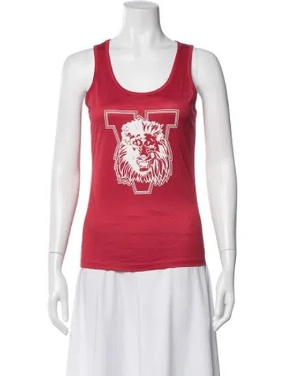 Pre-owned Versus Vintage Graphic Print Top In Red