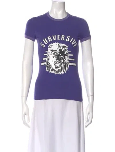 Pre-owned Versus Vintage Graphic Print T-shirt In Purple