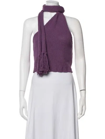 Pre-owned Versus Vintage Halterneck Sweater In Purple
