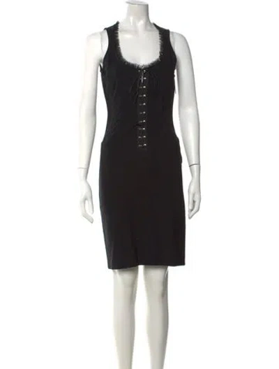 Pre-owned Versus Vintage Knee-length Dress In Black