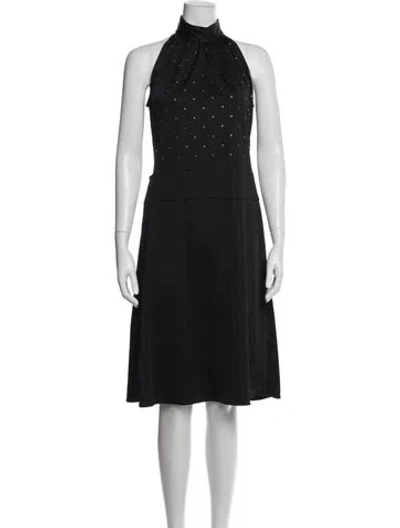 Pre-owned Versus Vintage Knee-length Dress In Black