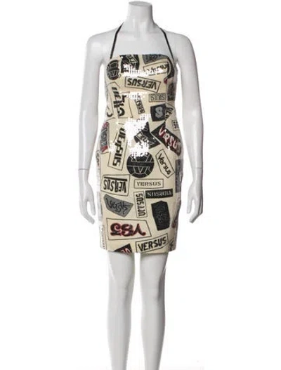 Pre-owned Versus Vintage Knee-length Dress In Neutral