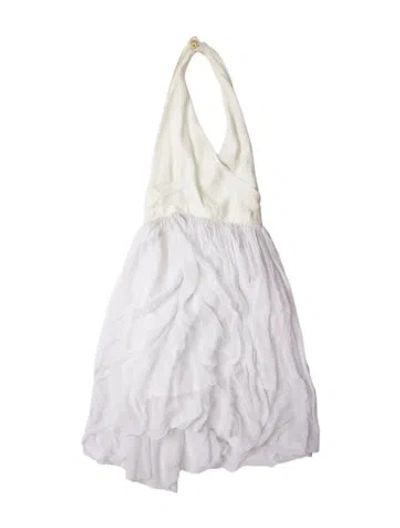 Pre-owned Versus Vintage Knee-length Dress In White