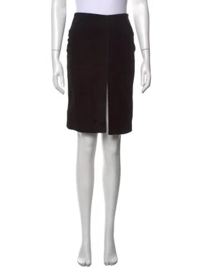 Pre-owned Versus Vintage Knee-length Skirt In Black