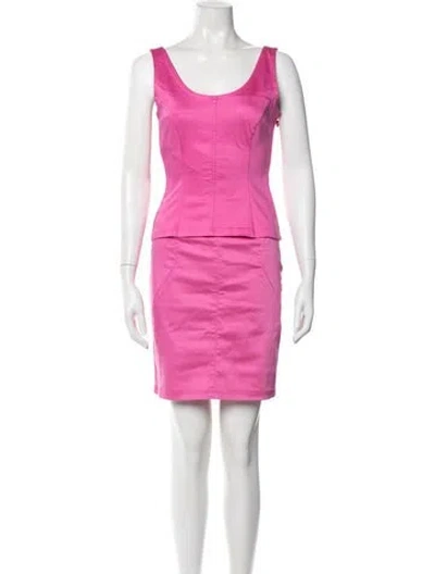 Pre-owned Versus Vintage Late 1990's - Early 2000's Skirt Set In Pink