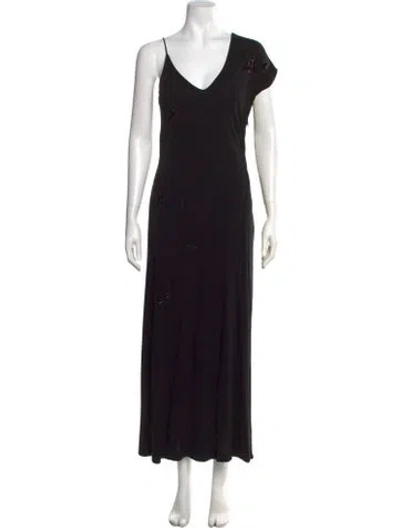 Pre-owned Versus Vintage Long Dress In Black