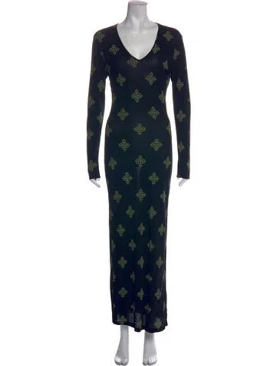Pre-owned Versus Vintage Long Dress In Black