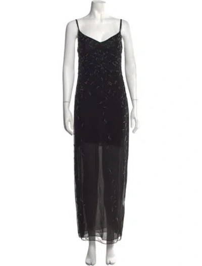 Pre-owned Versus Vintage Long Dress In Black