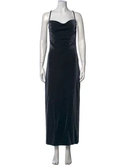 Pre-owned Versus Vintage Long Dress In Black