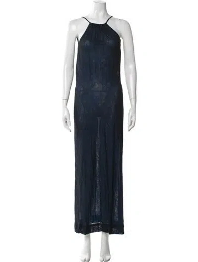 Pre-owned Versus Vintage Long Dress In Blue