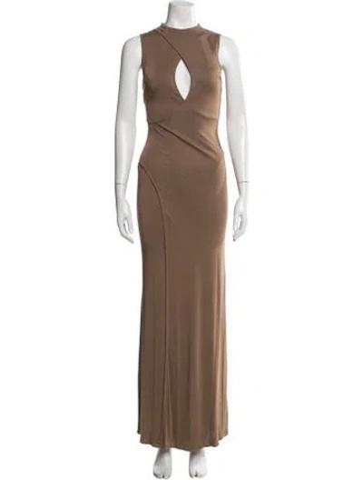Pre-owned Versus Vintage Long Dress In Brown