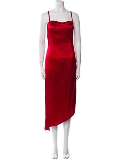 Pre-owned Versus Vintage Long Dress In Red