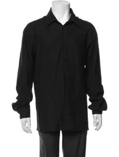 Pre-owned Versus Vintage Long Sleeve Dress Shirt In Black