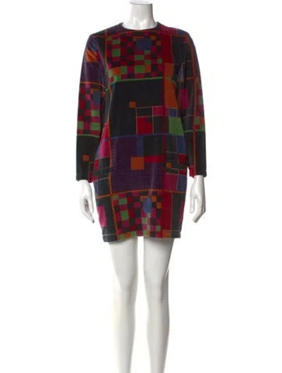 Pre-owned Versus Vintage Mini Dress In Black/pink