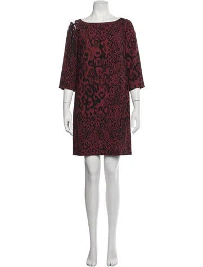 Pre-owned Versus Vintage Mini Dress In Burgundy