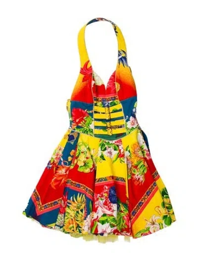 Pre-owned Versus Vintage Mini Dress In Yellow