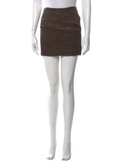 Pre-owned Versus Vintage Mini Skirt In Brown