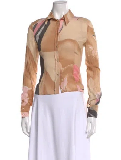 Pre-owned Versus Vintage Printed Blouse In Neutral
